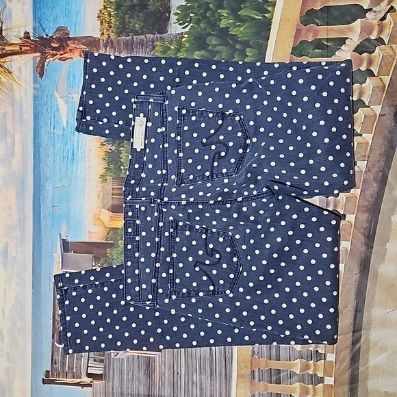 Adriano Goldschmied Polkadot Slim Straight Jeans Size 28 - Picture 5 of 7